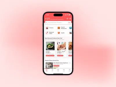 Local Ecommerce Market app appui dailyui ecommerce app grocery app homescreen market app mobile app ui userinterface ux
