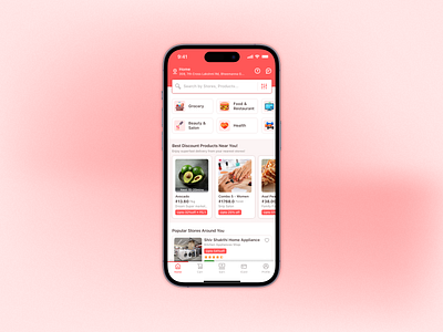 Local Ecommerce Market app appui dailyui ecommerce app grocery app homescreen market app mobile app ui userinterface ux