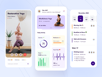Healthcare Tracker Mobile App 🧘‍♀️ app health health care healthy medical mobile mobile app mobile design product product design tracker ui ux wellness