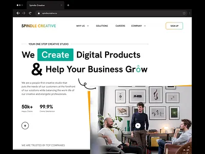 Creative Studio Landing Page branding landing page product design ui ui design ux web app web design
