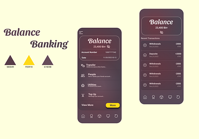 Case Study Balance banking Home page app design typography ui ux