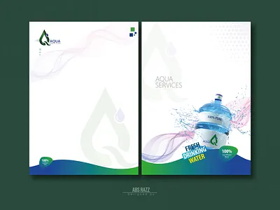 Letter Pad Design - Aqua Services branding design graphic design letter head design letter pad design printing design printing media design vector