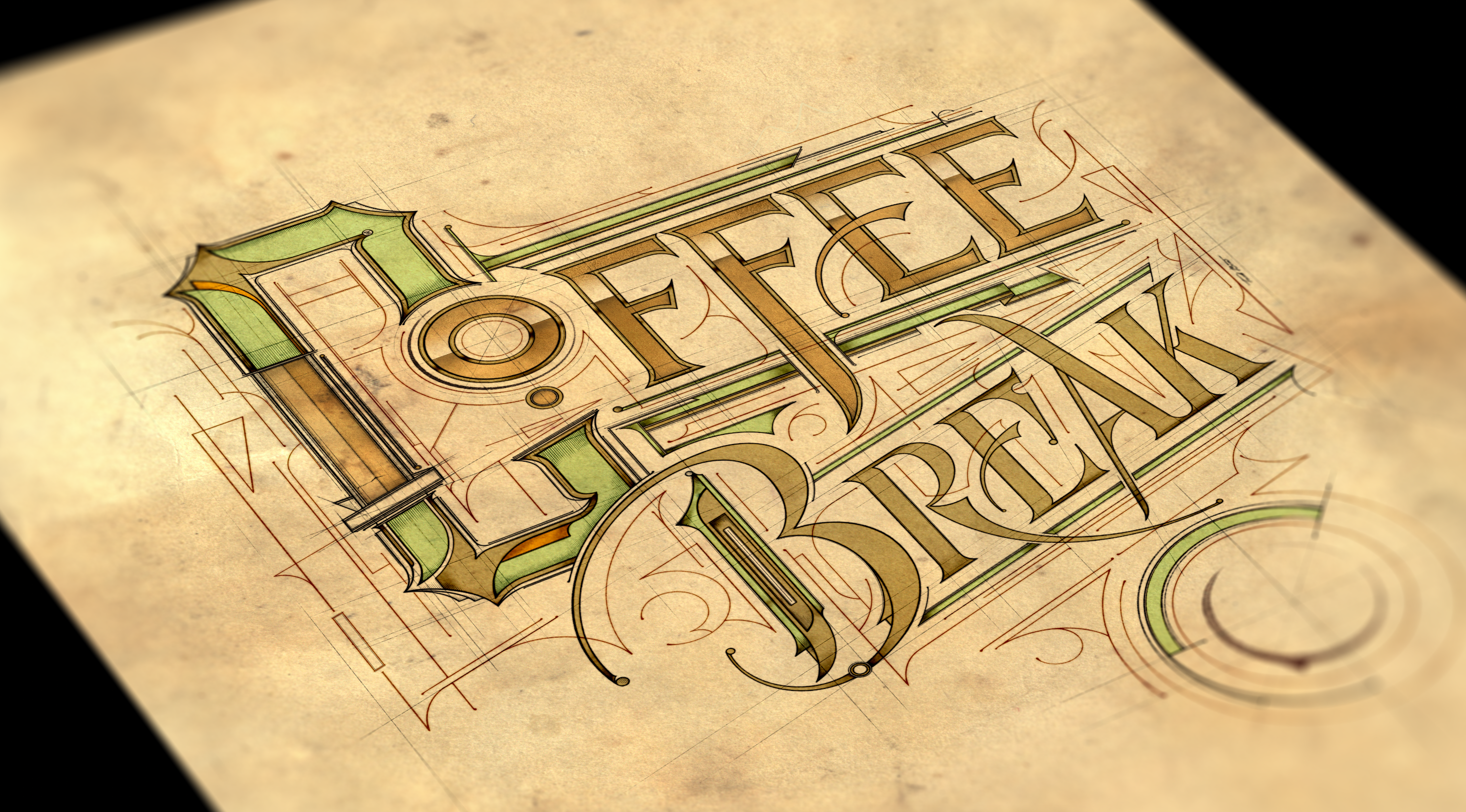 Coffee Break | Poster biernat break coffee coffeebreak coffeetime design hand handlettering illustration lettering poster posterdesign procreate procreateart tomaszbiernat