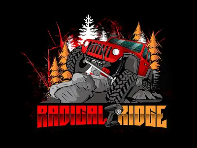 RC crawler offroad logo design branding car car logo graphic design illustration logo mascot mascot logo offroad offroad logo remote logo vector