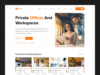 Coworking Space Website Design co working space website co workspace cowork madbrains office space space website spaceship