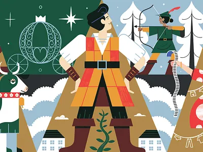 Waitrose - Pantomimes christmas colour design editorial editorial illustration holidays illustration pantomimes print