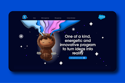 Supernova, all about innovation branding illustration salesforce web design website website ui