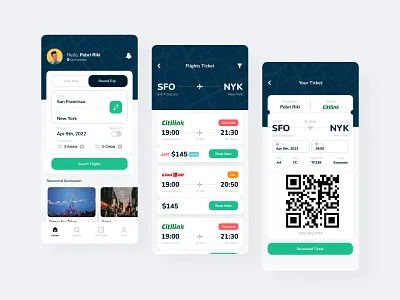 Modern Online Ticket App app design design graphic design minimal mobile app online ticket app tickep app ticket online ui userinterface userinterface design