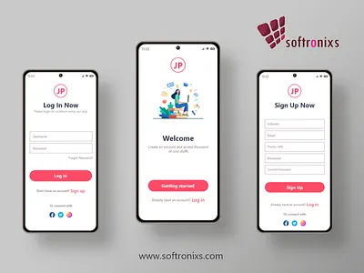 Mobile Application UI UX designer for eLearning Platform android application apps branding design graphic design illustration ios mobile apps softronixs typography ui ux vector