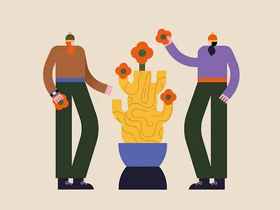 Calendar 2023: December art ceramic christmas december design graphic design illustration plants pottery