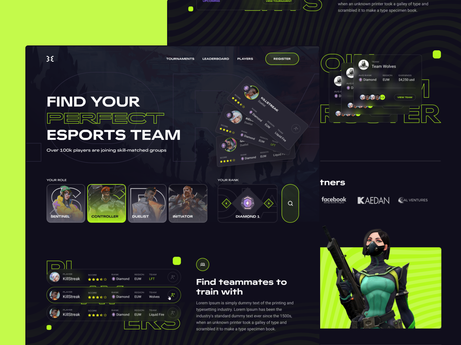 Esports Web App Animation by Koncepted on Dribbble