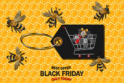 Black Friday - the best discounts at the best price! banner bargain price black friday discount illustration marketing offer purchase sale vector