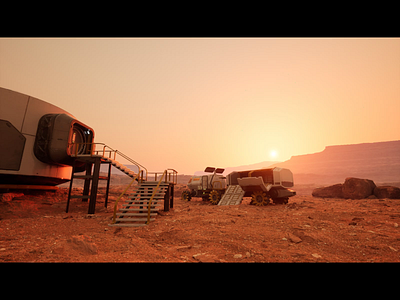 Mars Station Tour: 3D Animation 3d 3d animation design gaming mars mars station planet render research station satelite space tour travel ue5 unreal engine 5