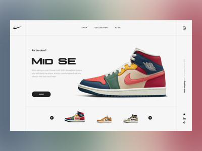 Nike Store adidas air jordan clean ecommerce fashion kicks minimal nike online shopping shoe shop sneaker uiux ux design website design
