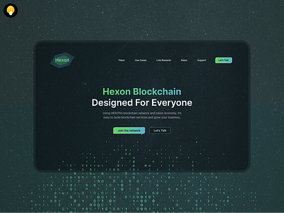 Hexon Blockchain • web3 desktop website design blockchain code dark mode design desktop hexon matrix ui web3 website