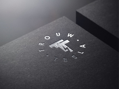 Trouw Tesla application brand identitiy branding car graphic design grey identity design illustrator lightning bolt logo logo design monochromatic monochrome sans serif silver tesla tt typography vector vintage