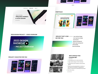 Fadhil Atmojo - Personal Website Portfolio adobe animation app big font branding design figma gradient graphic design illustration minimalist porfolio ui ui design uiux ux ux design vector video web