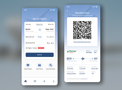 Daily UI 024 - Boarding Pass adobe xd airplane app boarding boardingpass booking dailyui design figma flight ticket ui uiux uiuxdesign ux