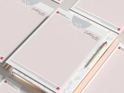 Logo Design & Letterhead art branding business clean design flat icon illustrator letter letterhead linen logo logo design minimal mockup paper print real estate typography vector