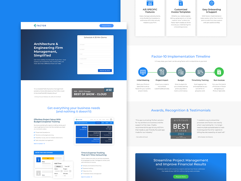 FactorApp - Landing Page Design cro