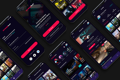 ESTREAMPLAY - ESPORTS Streaming Mobile App UI/UX Design design esports esports gaming app esports live figma figma design game app game streaming app gaming app design live streaming live streaming app live streaming mobile app mobile app uiux design streaming streaming app streaming app uiux ui uiux