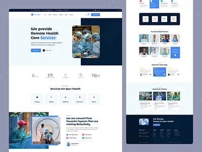 Medical Healthcare Service Website app design chiropractor cleen work dashboard health hospital log in medical medical website meical dashboard template therapy ui design website design