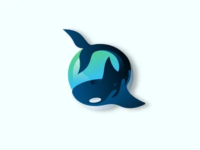 Orca Logo animal blue brand branding business design illustration logo orca orka sea shark vector whale