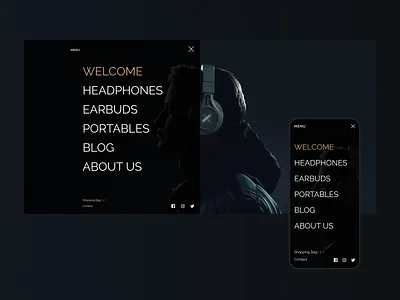 SOUND AROUND - Menu, Web design adaptive audio branding desctop design ecommerce figma graphic design logo menu mobile design modern responsive shop sound typography ui ux web design website