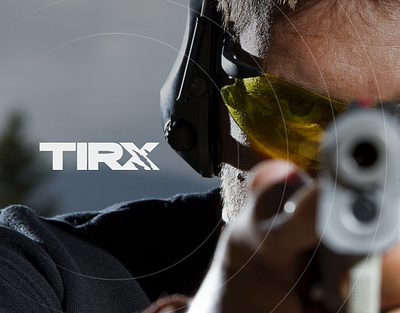 TIRX branding design graphic design gun identity logo shooting gallery ui uiux uiux design ux web design