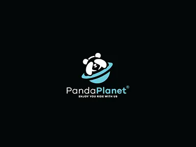 Panda Planet Logo Design abstatct logo animal logo design flatlogo fun logo illustration letter logo logo logo design minimal minimalist logo panga logo planet logo ui