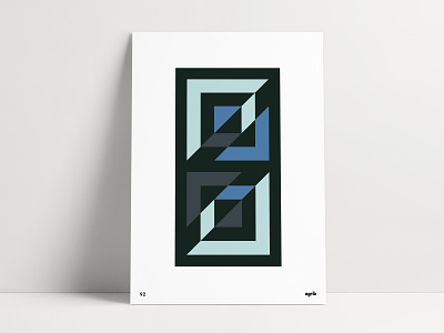 Geometric Tile Stack Poster abstract agrib beveled geometric geometric art geometric artist geometric designer geometric poster geometric print geometric tiles geometrical layered poster print squares tile tiled tiles triangles wall art