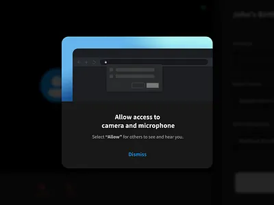 Device Permission Popup | Agora Conferencing figma permission popup ui ux