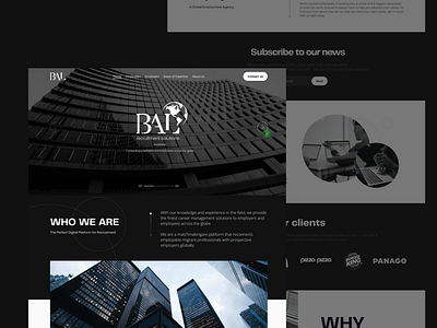 Employment agency in Canada / BAL recruitment solutions branding design designer figma landing logo minimal ui ux website work