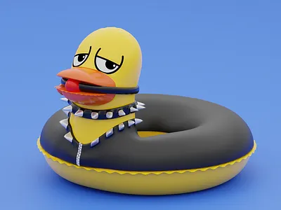 Gachi Duck 3d illustration