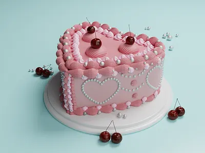 cake 3d illustration