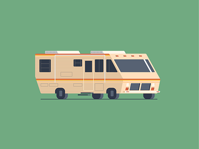 Vehicle from "Breaking Bad" adobe breaking bad car car illustration design graphic design green illustration illustration design illustrator sandro truck vector vehicle walter white