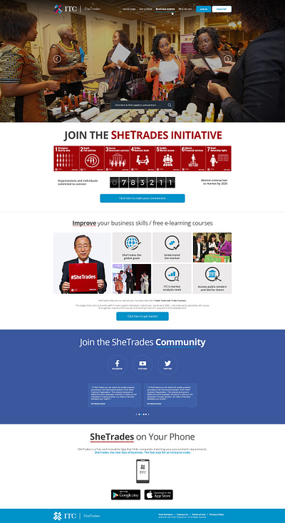 SheTrades website design