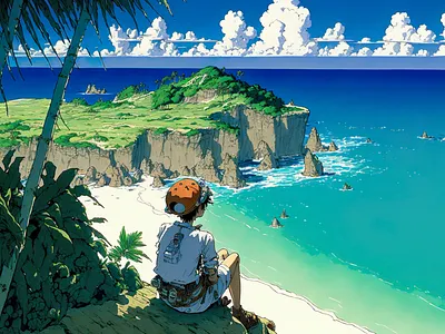 Beach 2 ai art color concept design digital gradient illustration light midjourney minimal painting photoshop simple