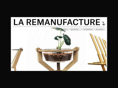 La Remanufacture - Home animation ecommerce furniture furniture website homepage layout ui webdesign website