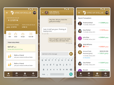 African Gold – Secure & Smart Digital Gold Investment adobexd blockchain digitalgold financialtech fintech goldinvestment investmentplatform securetransactions uiux userexperience xd