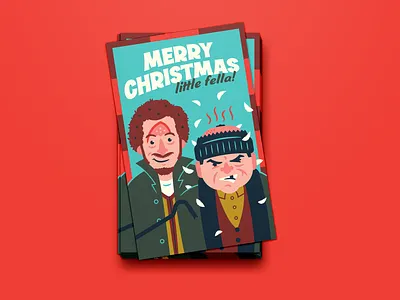 Christmas Card '22 home alone wet bandits