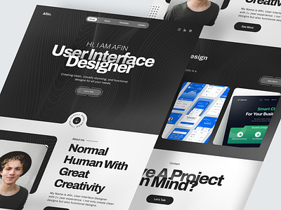 Afiin. - Personal Portofolio agency agency landing page branding landing landing page page personal landing page personal portofolio portofolio ui
