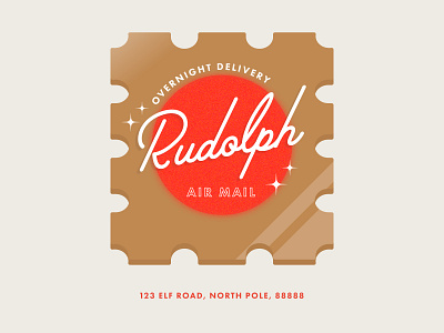 Rudolph - Air Mail adobe adobe illustrator badge branding christmas design graphic design hoodfonts illustration illustrator lockup logo retro vector