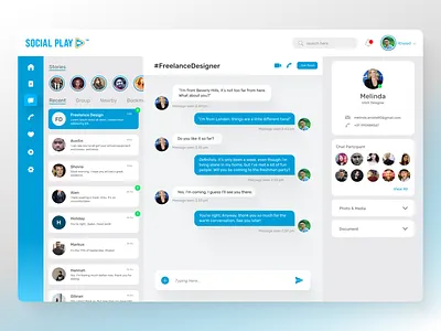 Dashboard Social Play branding ui uidesigner uikit uiux user experience user interface ux uxbucket uxresearch web design
