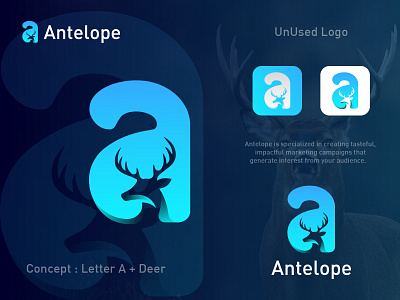 Modern A Letter + Deer Logo Concept. Branding logo a b c d e f j h i j k l m a letter logo brand brand identity branding deer logo identity letter logo logo logo design logo designer logo mark logos logotype mark minimalist logo modern logo n o p q r s t u v w x y z symbol typography