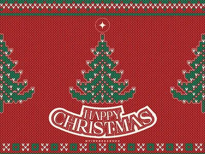 Happy Christmas art blackonewhitegk christmas chrtismastree design firebeez illustration illustrator knit kniting santa tree xmas