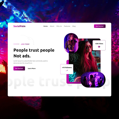 SocialPalm branding design figma graphic design ui ux webdesign