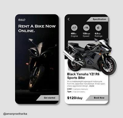 Rental Bike App UI Design app bike branding design graphic design illustration logo rental bike app typography ui uidesign uiux ux uxdesign vector
