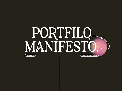 Portfolio Manifesto animation branding design graphic design logo motion graphics procreate illustration vector web design website