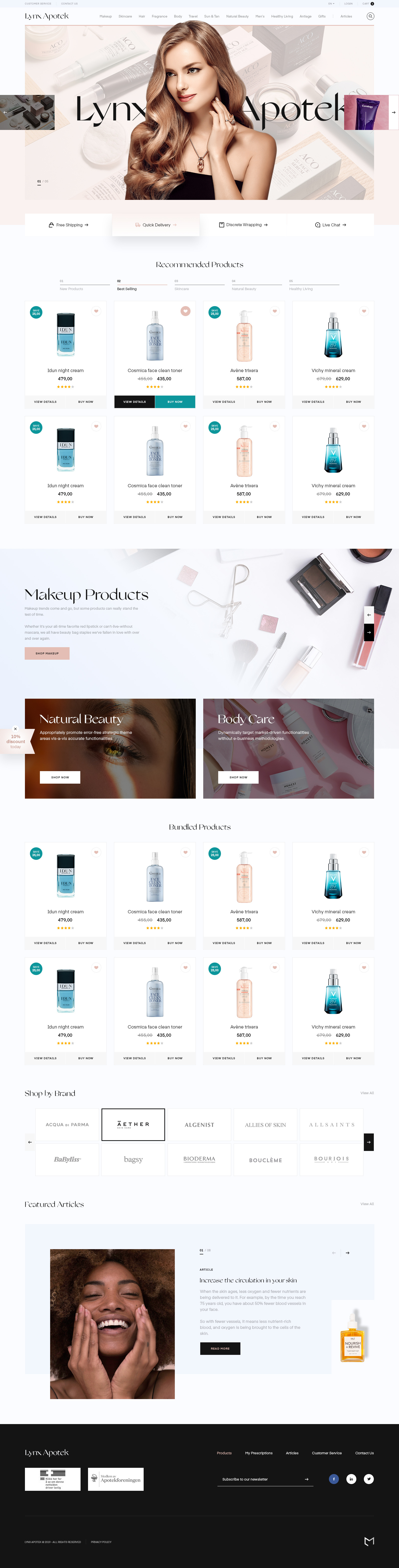 Lynx Apotek e-Commerce branding ecommerce typography ui ux web website